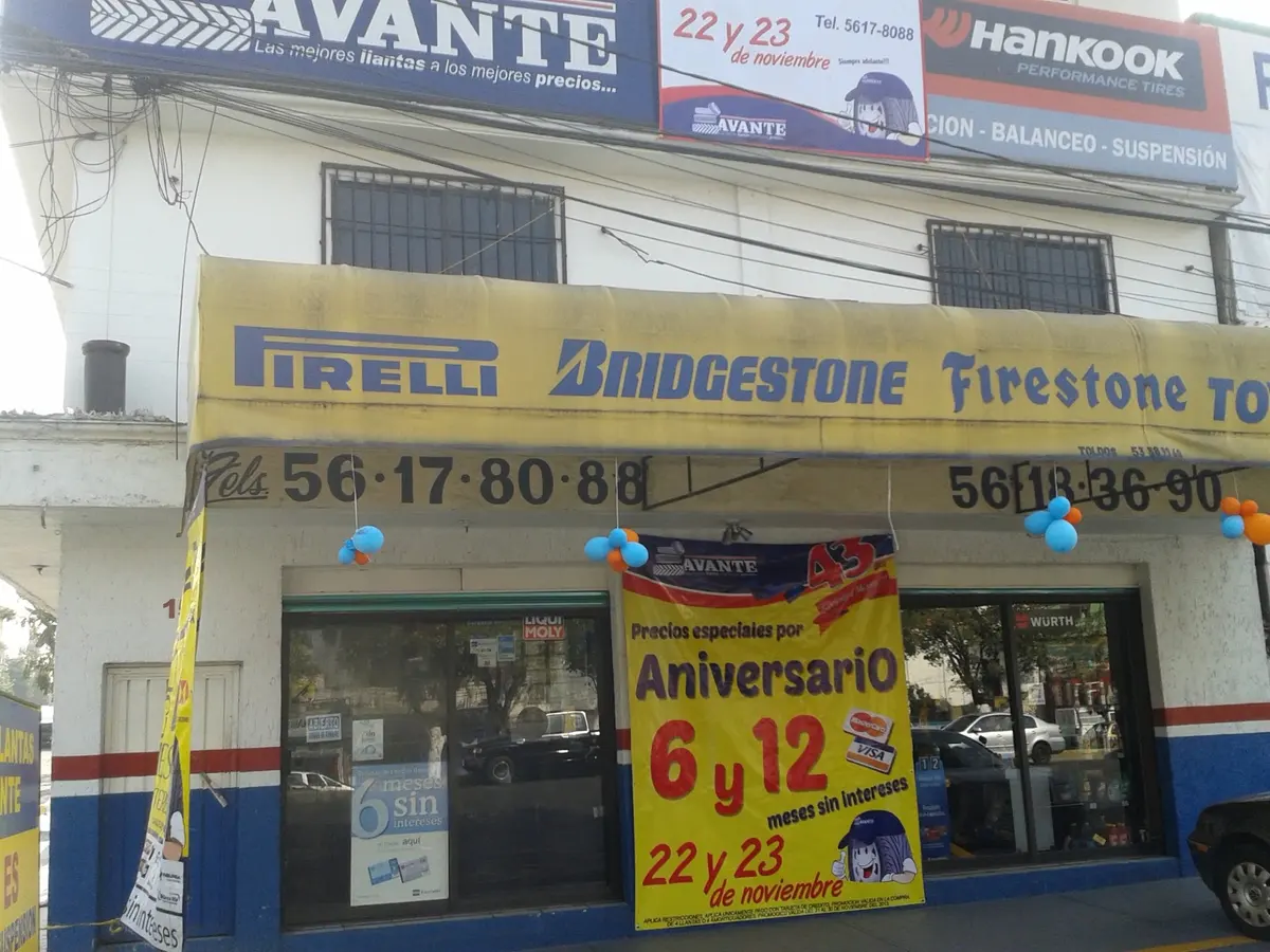 VENTA DE LLANTAS AVANTE EN COYOACAN